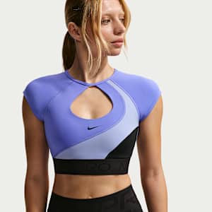 Nike Pro Sculpt Women's Medium-Support Padded Short-Sleeve Sports